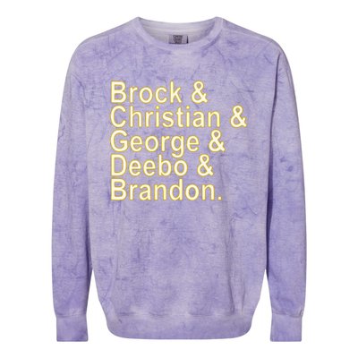 Brock Christian George Deebo Brandon Colorblast Crewneck Sweatshirt