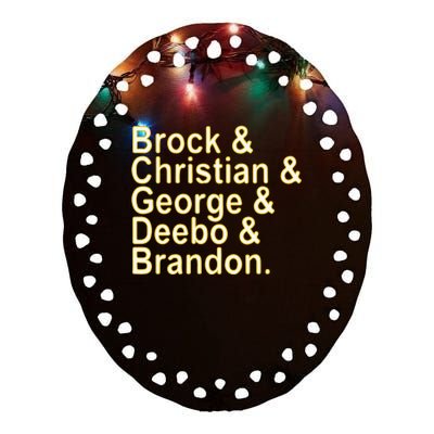 Brock Christian George Deebo Brandon Ceramic Oval Ornament