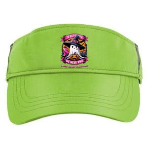 Breast Cancer Halloween In October We Wear Ghost Witch Adult Drive Performance Visor