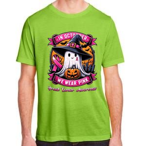 Breast Cancer Halloween In October We Wear Ghost Witch Adult ChromaSoft Performance T-Shirt