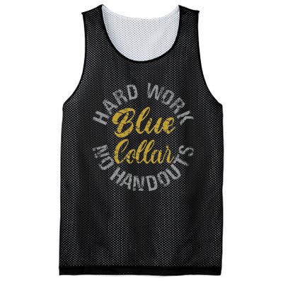 Blue Collar Hard Work No Handouts Mesh Reversible Basketball Jersey Tank