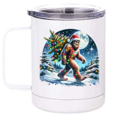 Bigfoot Christmas Holiday Sasquatch Xmas 12 oz Stainless Steel Tumbler Cup