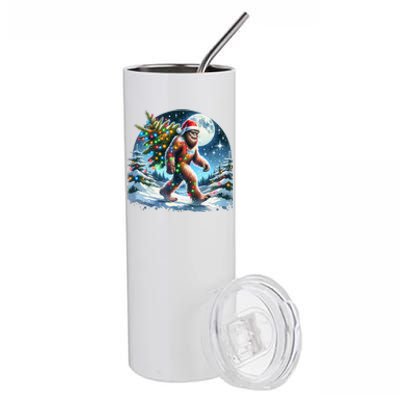 Bigfoot Christmas Holiday Sasquatch Xmas Stainless Steel Tumbler