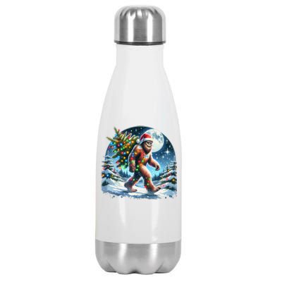 Bigfoot Christmas Holiday Sasquatch Xmas Stainless Steel Insulated Water Bottle