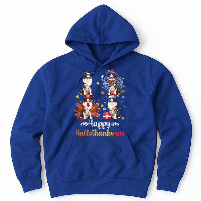 Border Collie Halloween Merry Christmas Happy Hallothanksmas Gift Hoodie