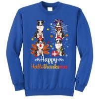 Border Collie Halloween Merry Christmas Happy Hallothanksmas Gift Sweatshirt