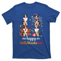 Border Collie Halloween Merry Christmas Happy Hallothanksmas Gift T-Shirt