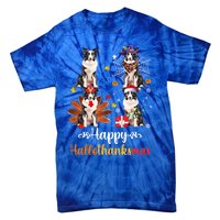 Border Collie Halloween Merry Christmas Happy Hallothanksmas Gift Tie-Dye T-Shirt