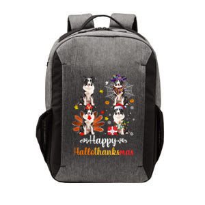 Border Collie Halloween Merry Christmas Happy Hallothanksmas Gift Vector Backpack