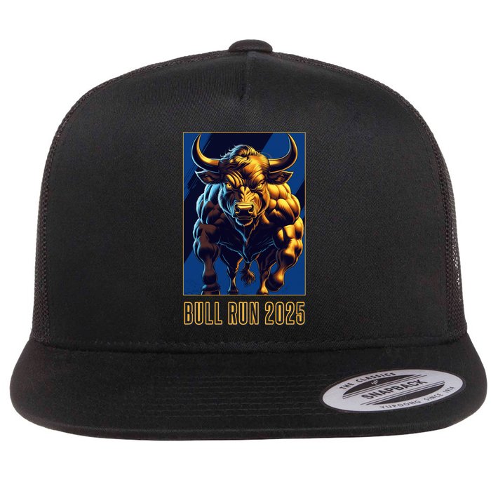Bitcoin Cryptocurrency HODL Trader BTC Bull Run  Flat Bill Trucker Hat