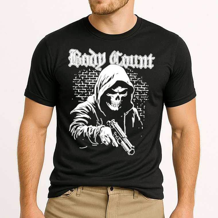 Body Count Hooded Skull Cooling Performance Crew T-Shirt