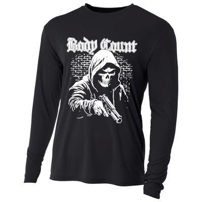 Body Count Hooded Skull Cooling Performance Long Sleeve Crew