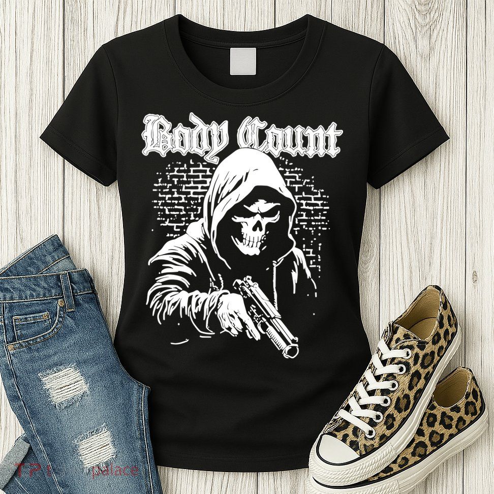 Body Count Hooded Skull Womens T-Shirt