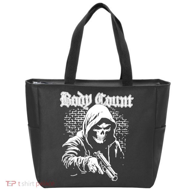 Body Count Hooded Skull Zip Tote Bag