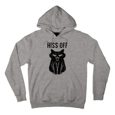 Black Cat Hiss Off Funny Meow Tall Hoodie