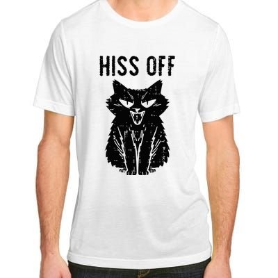 Black Cat Hiss Off Funny Meow Adult ChromaSoft Performance T-Shirt