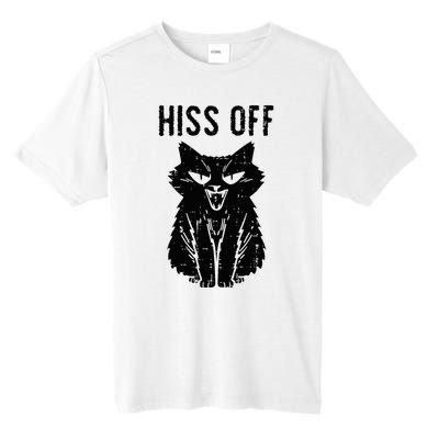 Black Cat Hiss Off Funny Meow Tall Fusion ChromaSoft Performance T-Shirt