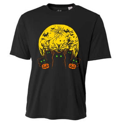 Black Cats Halloween Cooling Performance Crew T-Shirt