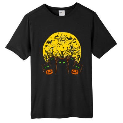 Black Cats Halloween Tall Fusion ChromaSoft Performance T-Shirt