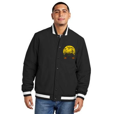 Black Cats Halloween Insulated Varsity Jacket