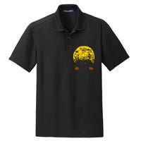 Black Cats Halloween Dry Zone Grid Polo