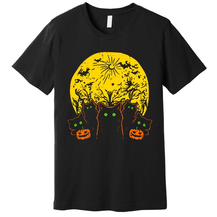 Black Cats Halloween Premium T-Shirt