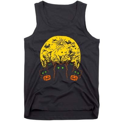 Black Cats Halloween Tank Top