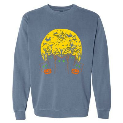 Black Cats Halloween Garment-Dyed Sweatshirt