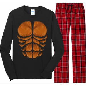 Bigfoot Chest Halloween Costume Hairy Monkey Sasquatch Gift Long Sleeve Pajama Set