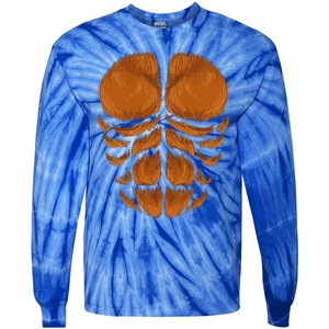 Bigfoot Chest Halloween Costume Hairy Monkey Sasquatch Gift Tie-Dye Long Sleeve Shirt