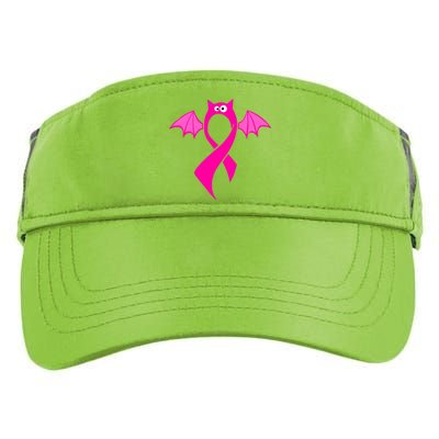 Breast Cancer Halloween Bat Pink Ribbon Adult Drive Performance Visor