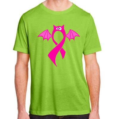 Breast Cancer Halloween Bat Pink Ribbon Adult ChromaSoft Performance T-Shirt