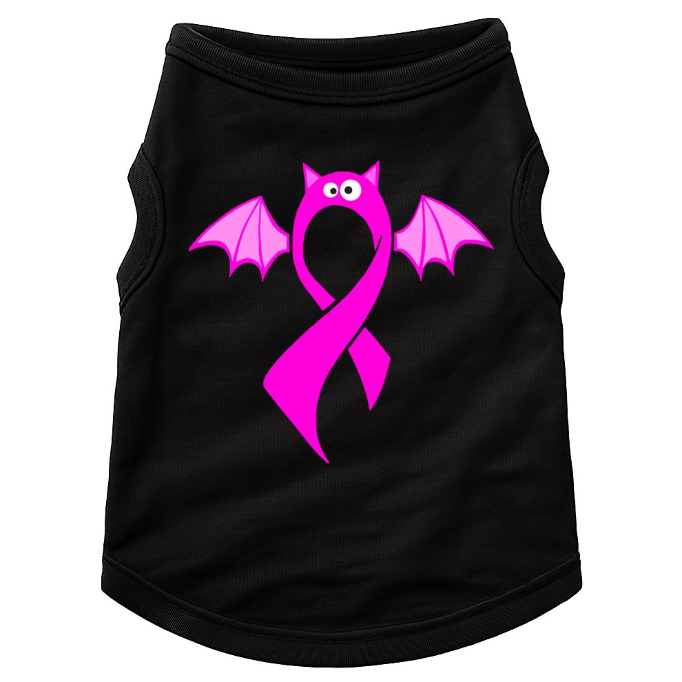 Breast Cancer Halloween Bat Pink Ribbon Doggie Tank