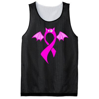 Breast Cancer Halloween Bat Pink Ribbon Mesh Reversible Basketball Jersey Tank