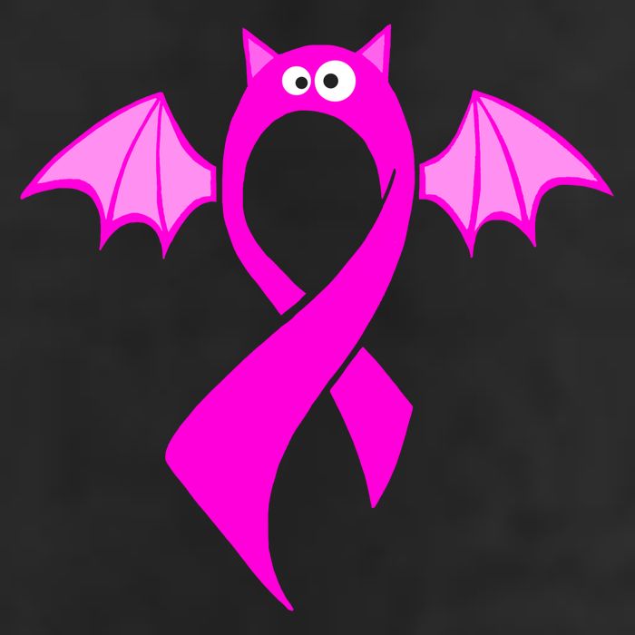 Breast Cancer Halloween Bat Pink Ribbon Hat