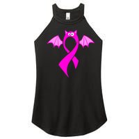 Breast Cancer Halloween Bat Pink Ribbon Women’s Perfect Tri Rocker Tank