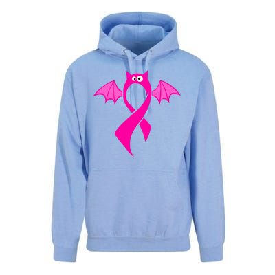 Breast Cancer Halloween Bat Pink Ribbon Unisex Surf Hoodie