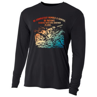 Be Completely Humble & Gentle Be Patient Bearing Cooling Performance Long Sleeve Crew