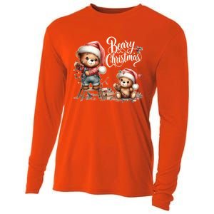 Beary Christmas Holiday Season Winter Vibes Christmas Cool Gift Cooling Performance Long Sleeve Crew