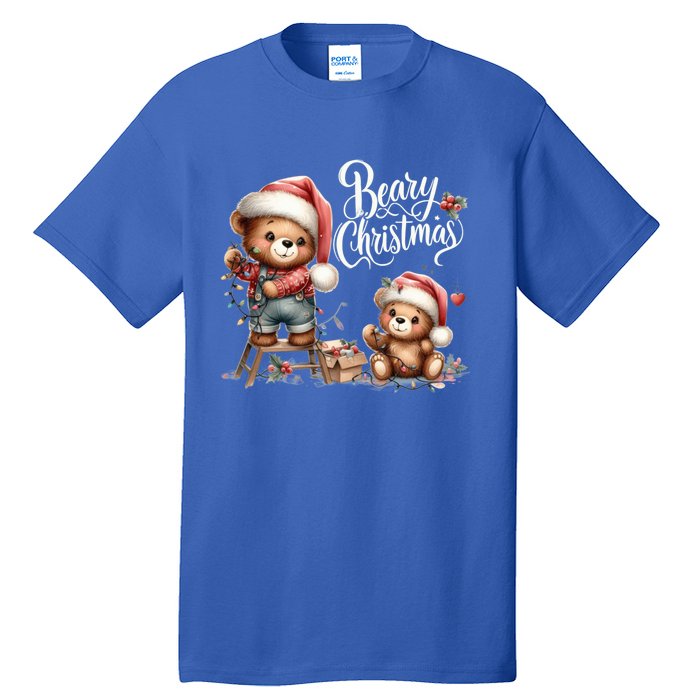 Beary Christmas Holiday Season Winter Vibes Christmas Cool Gift Tall T-Shirt