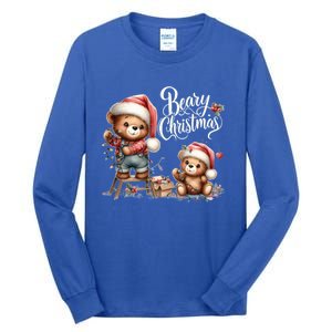 Beary Christmas Holiday Season Winter Vibes Christmas Cool Gift Tall Long Sleeve T-Shirt