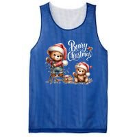 Beary Christmas Holiday Season Winter Vibes Christmas Cool Gift Mesh Reversible Basketball Jersey Tank