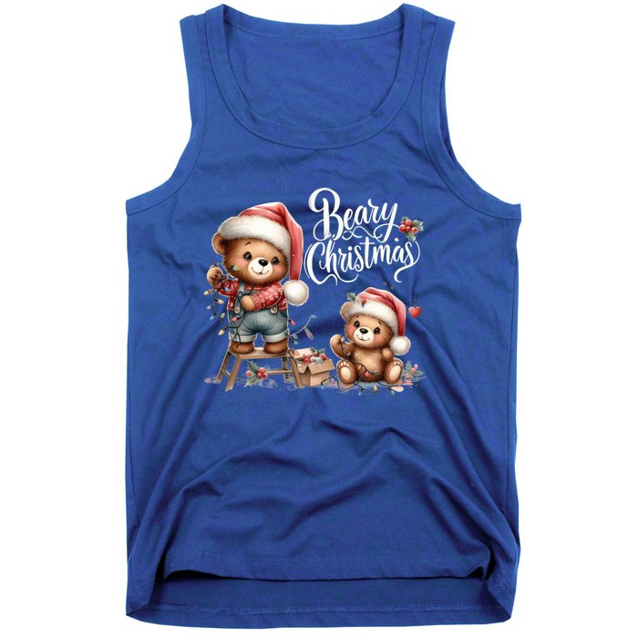 Beary Christmas Holiday Season Winter Vibes Christmas Cool Gift Tank Top