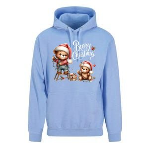 Beary Christmas Holiday Season Winter Vibes Christmas Cool Gift Unisex Surf Hoodie