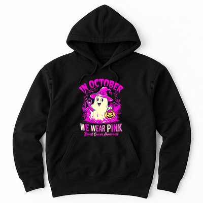 Breast Cancer Halloween In October We Wear Hoodie
