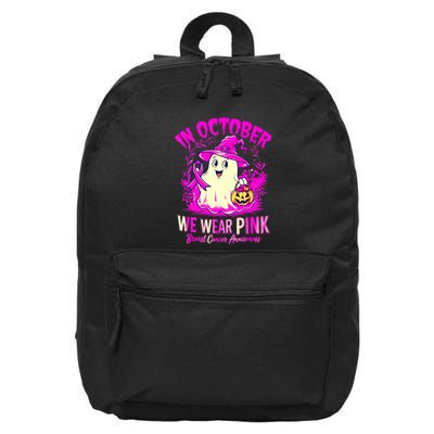 Breast Cancer Halloween In October We Wear 16 in Basic Backpack