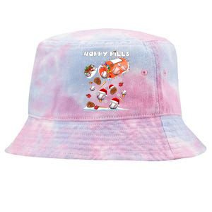 Baseball Christmas Hat Santa Baseball Happy Pill Xmas Funny Gift Tie-Dyed Bucket Hat