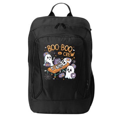 Boo Crew Halloween Nurse Ghost Skeleton Funny Great Gift City Backpack