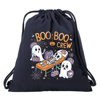 Boo Crew Halloween Nurse Ghost Skeleton Funny Great Gift Drawstring Bag