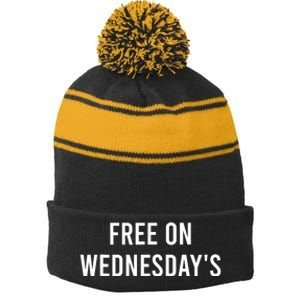 Biden Campaign Hawks ‘Free On Wednesdays’ Anti Trump Stripe Pom Pom Beanie